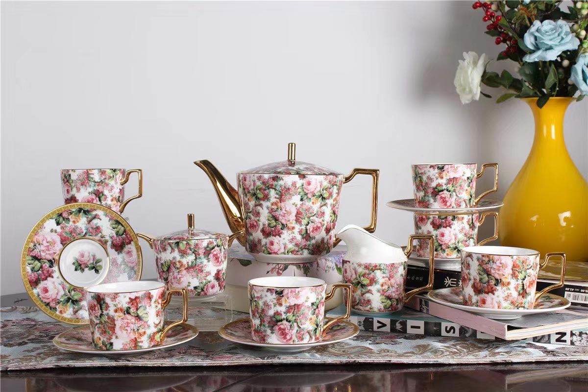 1500ml 24K Matte Bone China Breakfast Set