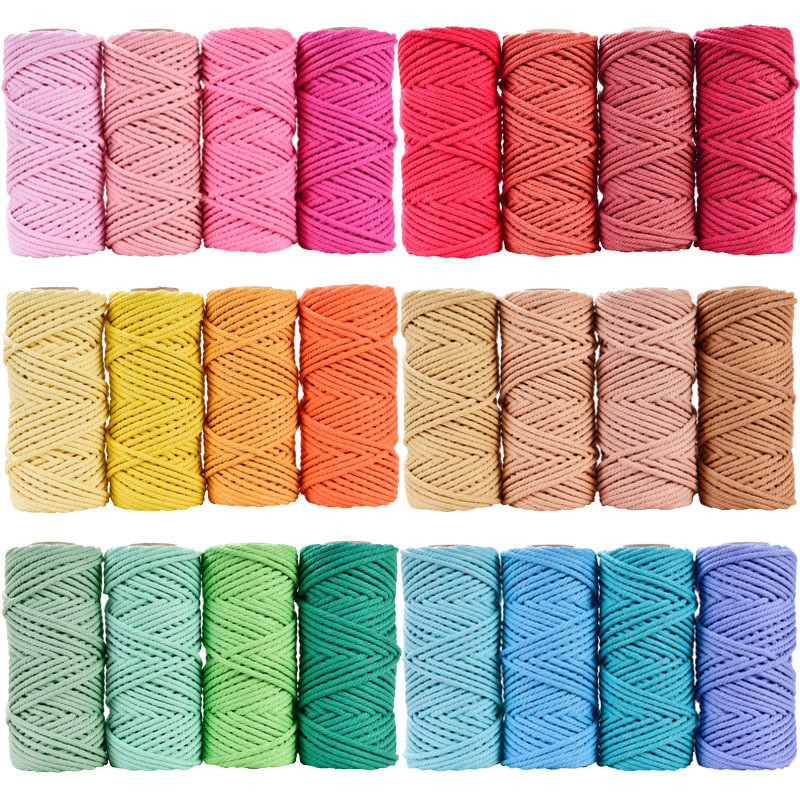 50m Dusty Pink Macrame Cord 5mm ISO9001 Pink Cotton Rope 3 Strands