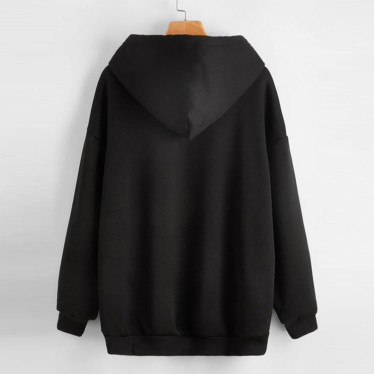 Over Sized Casual Bulk Hoodies for Women Drawstring Clothes Custom Logo Women&prime;s Zip up Hoodies