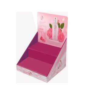 Satin Coating Display Carton Boxes , Custom Cardboard Countertop Displays Linen