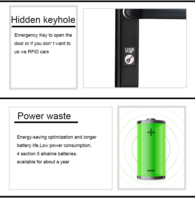Remote Control Passcode Lock Support Code Bluetooth APP Card Access Door Lock