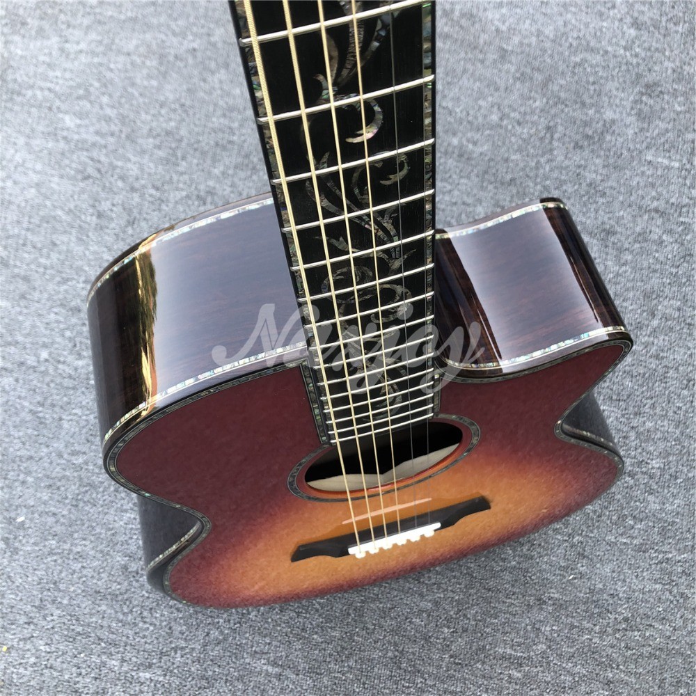 2019 NEW Sunbrust SP14s Acoustic Guitar with fingerboard ebony rosewood back side