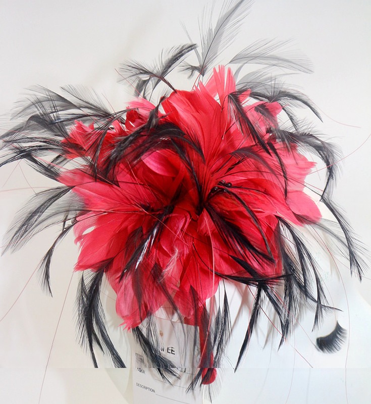 Hat Decoration Hackle Feather Flower Fascinator Shipping DHL UPS FEDEX EMS TNT