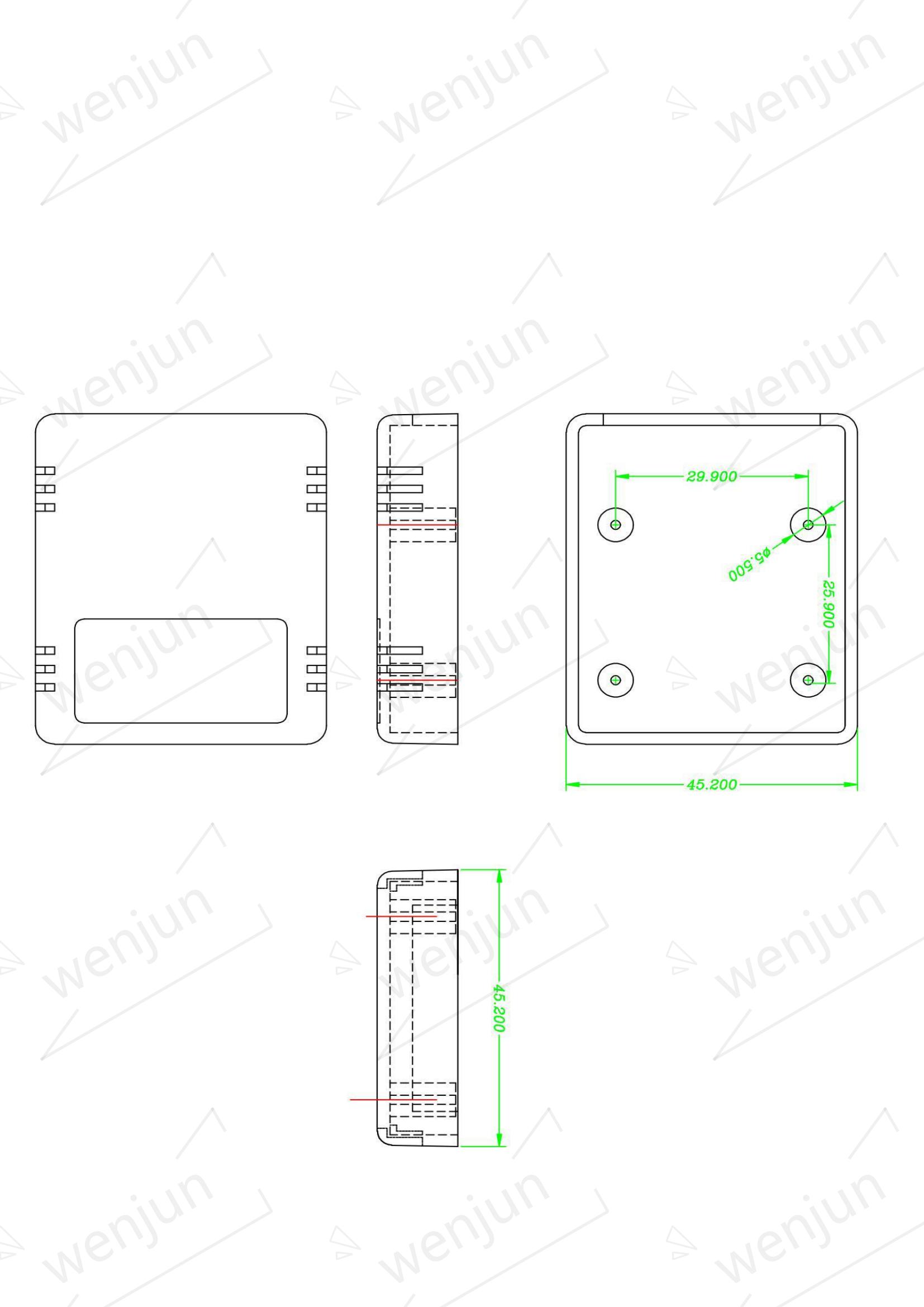 Gold Plated Bent Pin Female OBD Connector Obd Obd2 Housing For Diagnostic Tools