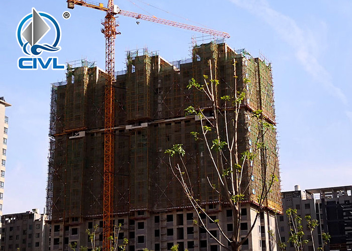 QTZ250-7030-16T 7030 70m Heavy Construction Machinery , High Rise Building Span Tower Crane