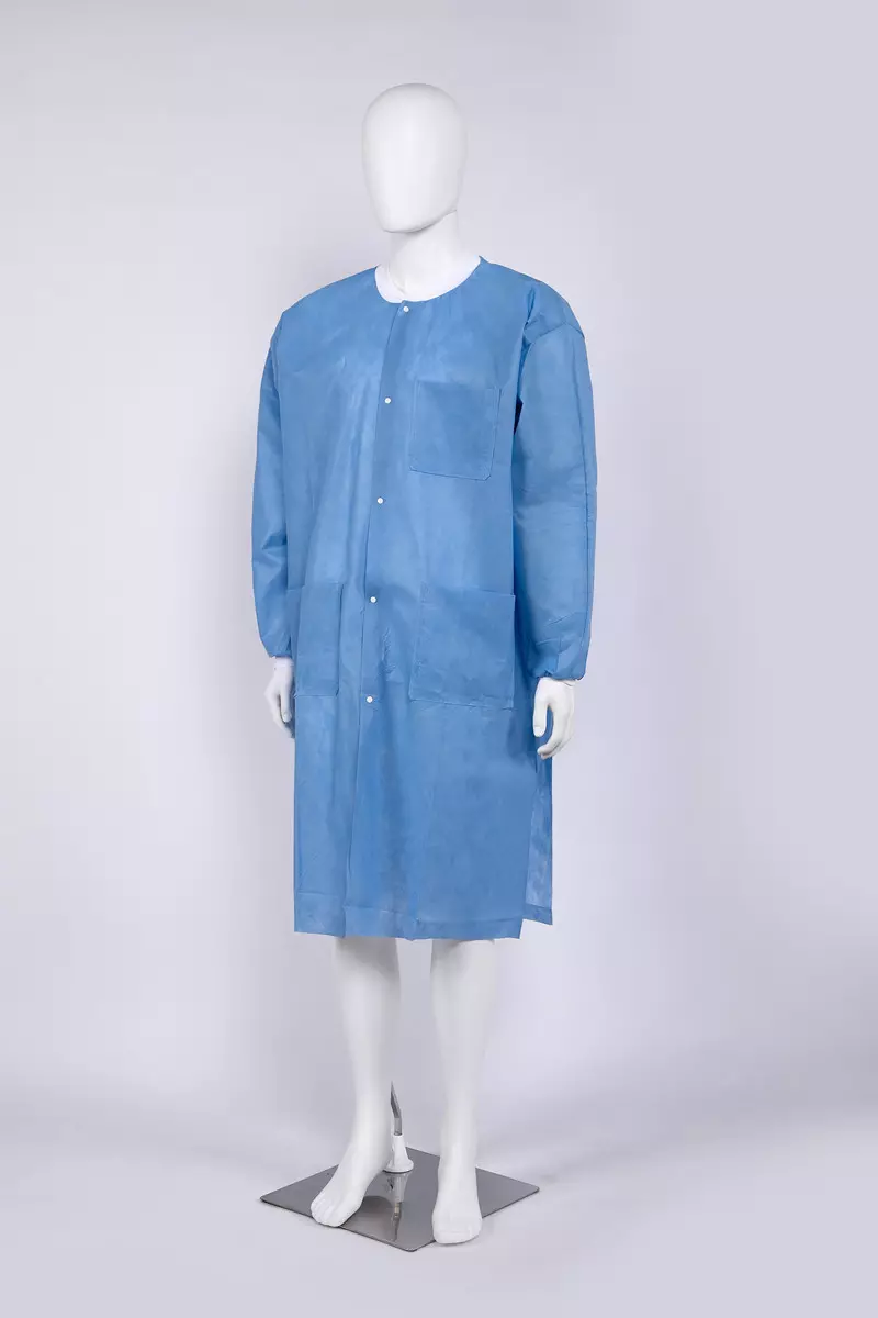 Wholesale disposable doctor coats sms/spunlace/pp material stretchable hospital uniform men and women medical lab coats