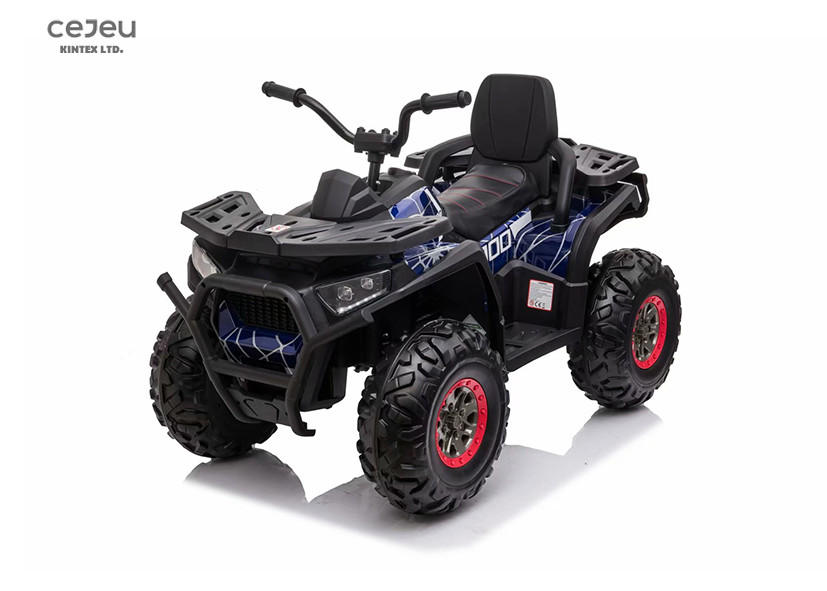 Ride on a four-wheel UTV with powerful batteries and remote control