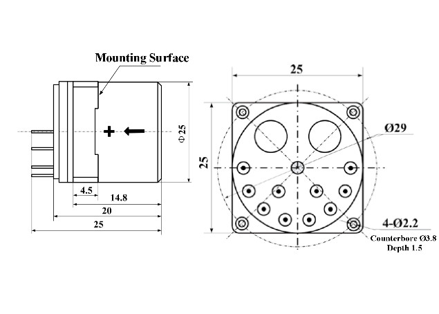Scale Factor Accelerometer Sensor for Impact Detection 1.0 ~ 1.6mA/g 500g Shockproof