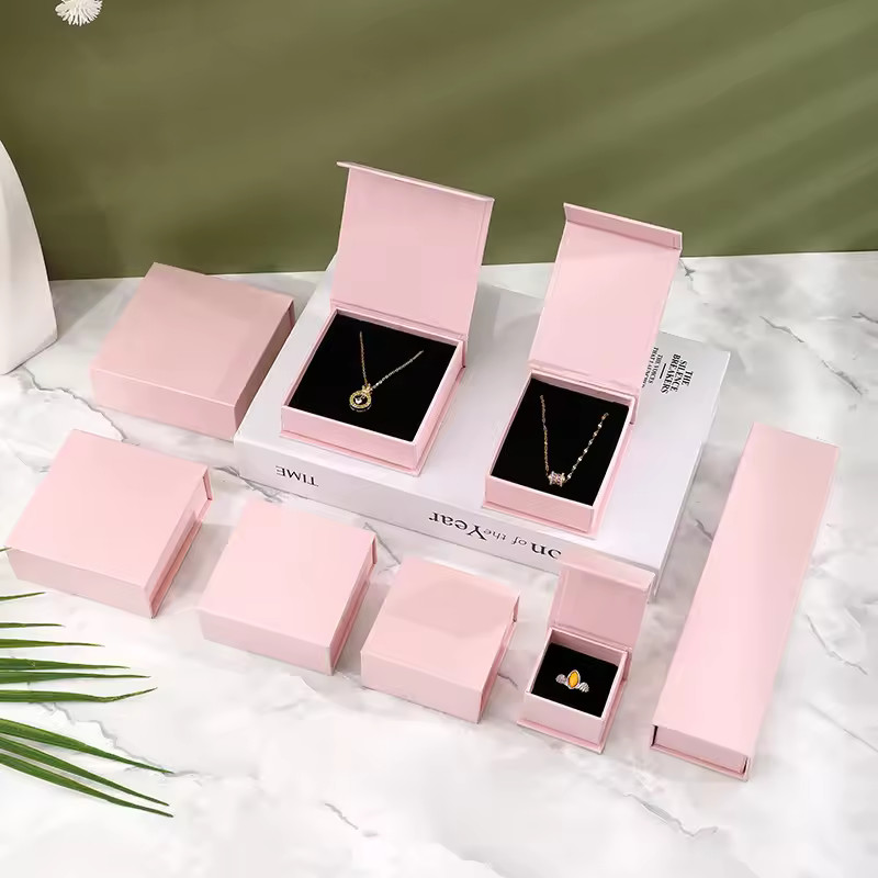 Book Shape Magnetic Custom Jewelry Box Packaging With Logo And Foam Insert