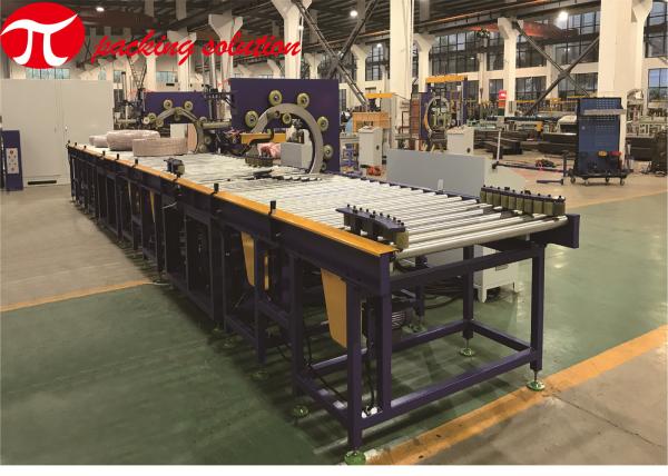 HMI Operation Woven Tape Carbon Steel Wire Coil Stretch Wrapping Machine​ 800mm