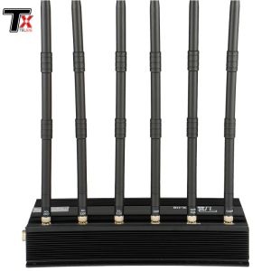 6 Way Desktop WiFi Signal Jammer Radius 5-20 Meter For Prison