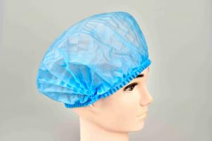  25gsm Non-Woven Double Elastic Disposable Round Head Cap Medical Doctor/Nurse Cap Manufactures