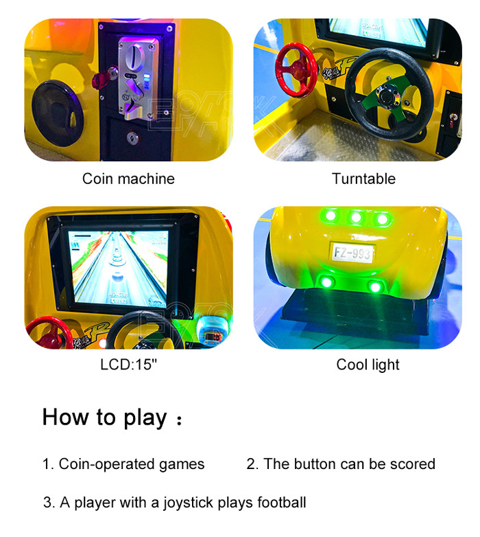 Genius Racer Coin Operated Electric Game Machine Children Rocking Car