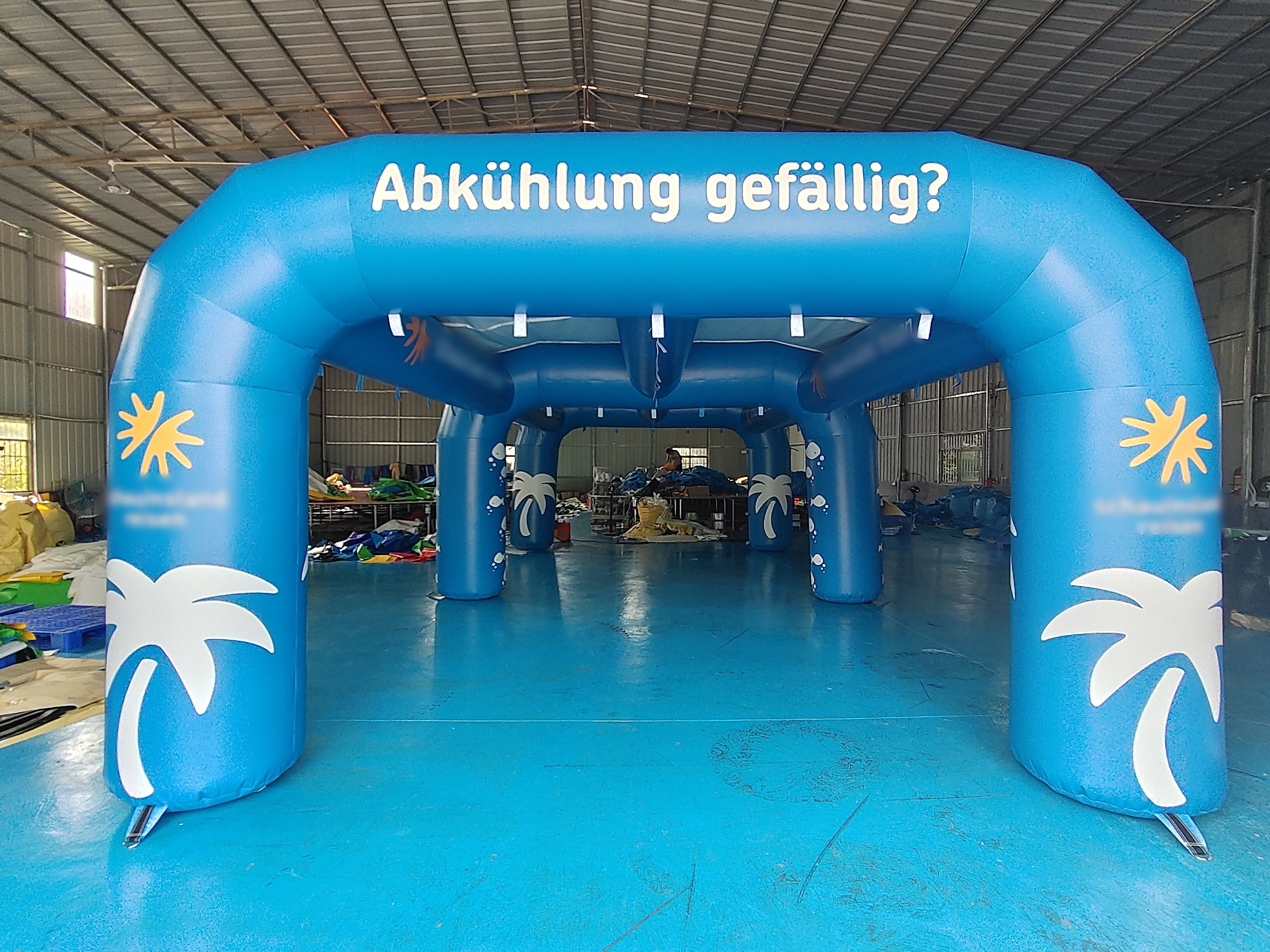 Wind Resistance Inflatable Misting Tent Outdoor Events Cooling Misting Stations Portable With Water Jet Pressure Pump
