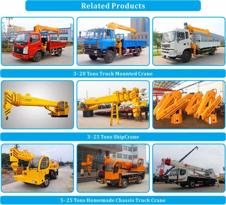 Hydraulic Straight Arm Boom Mobile Truck Crane 6 Ton For Construction Lifting Demands