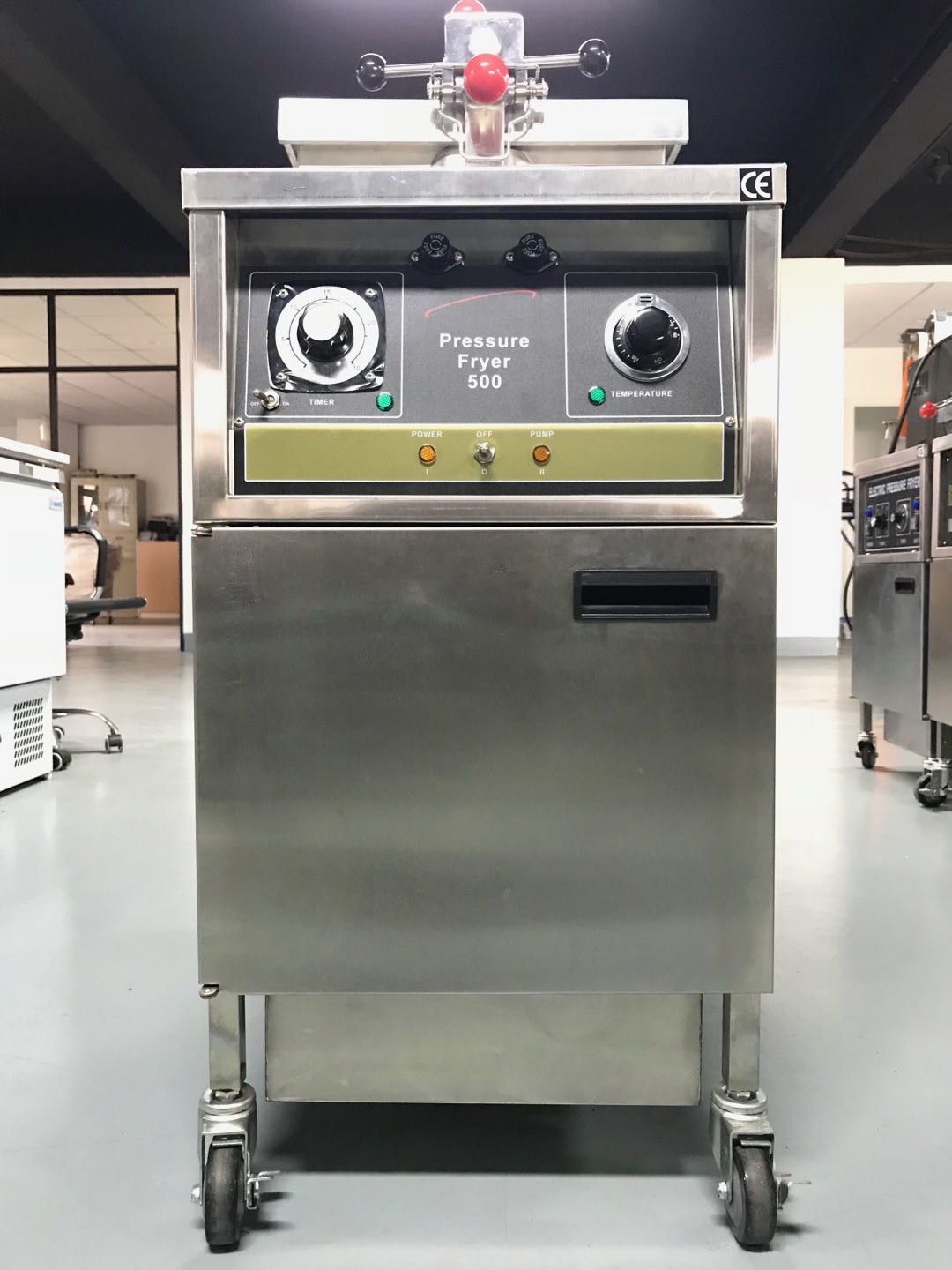 Electric 4HD Commercial Mechanical Panel Chicken Pressure Fryer With Auto Filtration