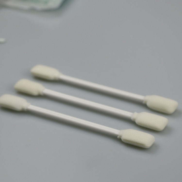 Double Rectangular Flat Sponge Head Disposable Cleanroom Foam Tip Swab