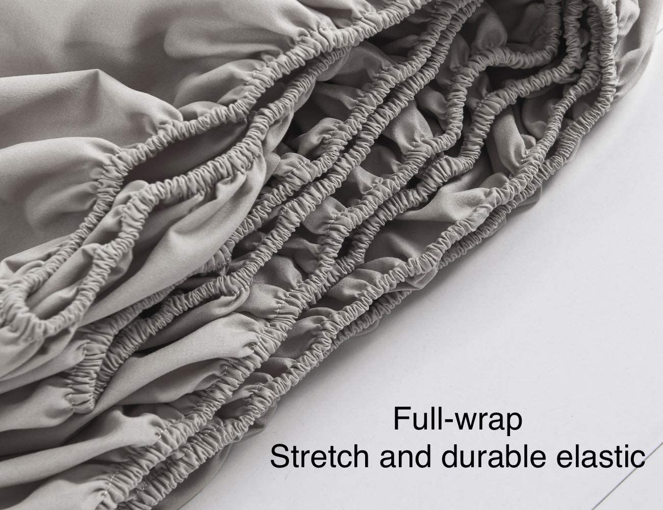 Extra Deep Pocket 100% Polyester Microfiber Solid Pattern Fitted Sheet for 14" or 15" Mattress
