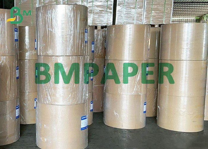 40g 50g One Side Glossy Coated White Kraft Paper For Packaging