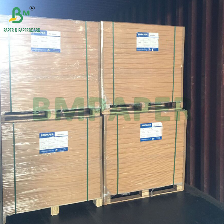 60gsm Unbleached Brown MG Ribbed Kraft Paper For Carrier Bags 762mm  x 300m