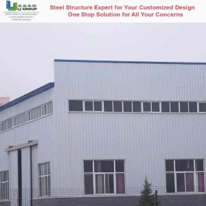 China Q355 Prefabricated Steel Structure Warehouse with Galvanized Frame on sale