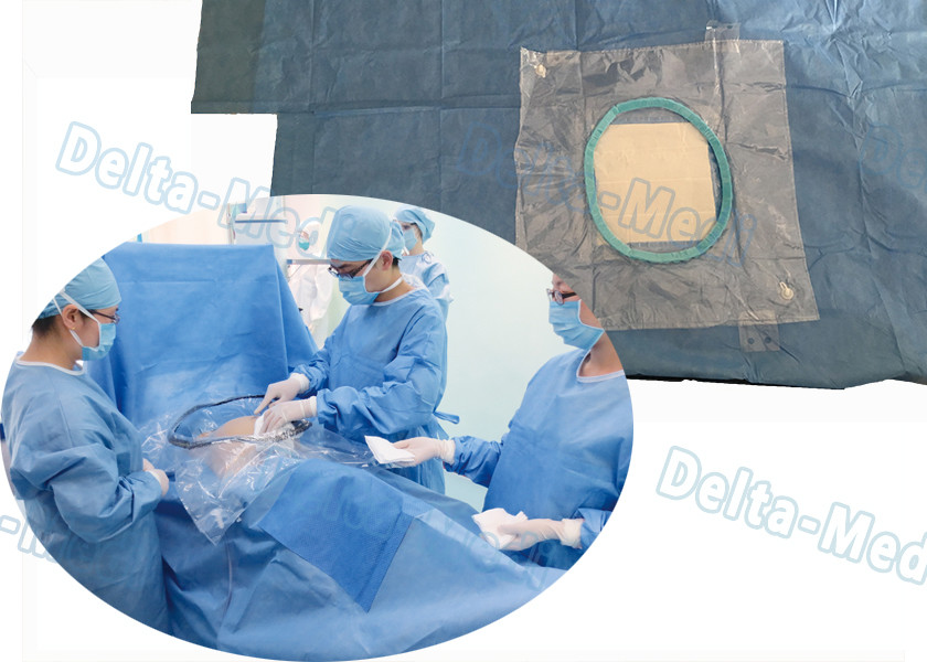 Disposable Surgical C - Section Packs, Obstetric pack integrated Fluid Collection Bag with Cable Holder
