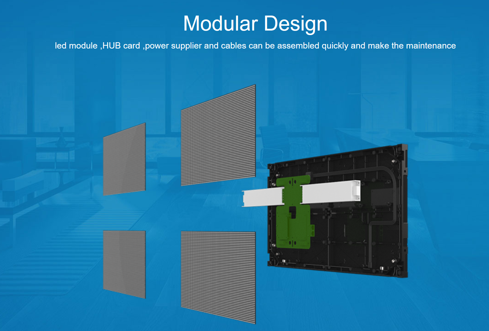P1.2 P1.5 P1.8 Full HD Pixel Pitch Led Screen HDR Display