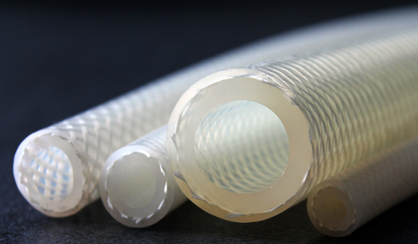 Pure Braided Silicone Tubing Anti Shedding ID Range 2-100mm For Bread Machine