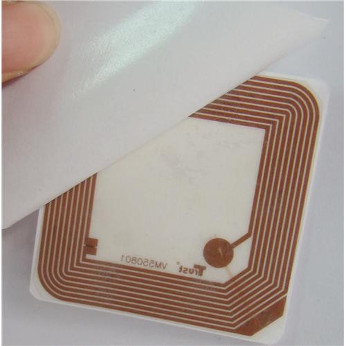 Custom Printing HF RFID Chip Sticker Circular Adhesive Label 13.56 MHz Frequency