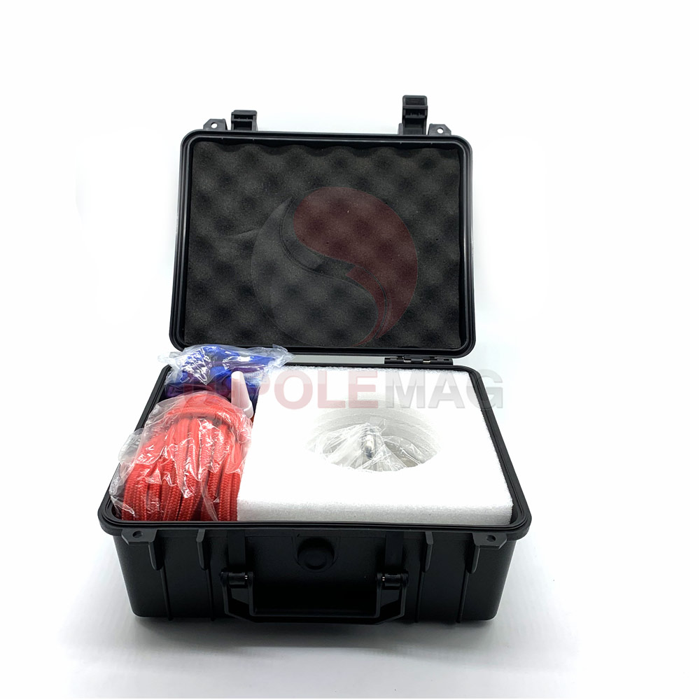 Dia 60mm 350lbs Force Neodymium Magnet Fishing Kit with D10mm x L10M Rope Size