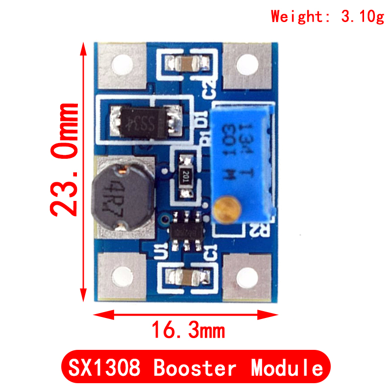 Creatall MT3608 DC-DC Boost Module 2A Boost Board Input Voltage 2-24V Output Voltage 30V