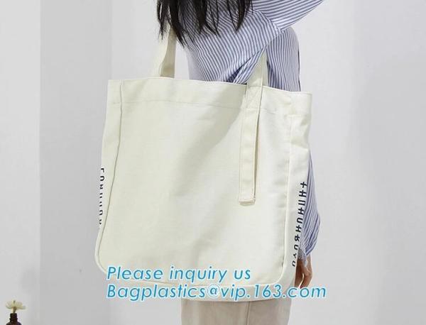 Promotional customized 12 oz canvas shopping tote bags with logo imprinted