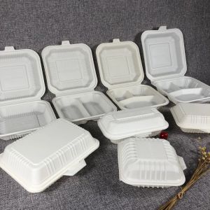 Safe and environmentally degradable packaging box 600 ml food container