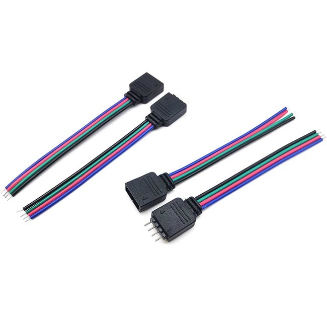 10cm Length 2*0.3mm square 9cm*9cm 4 cores RGB Cable