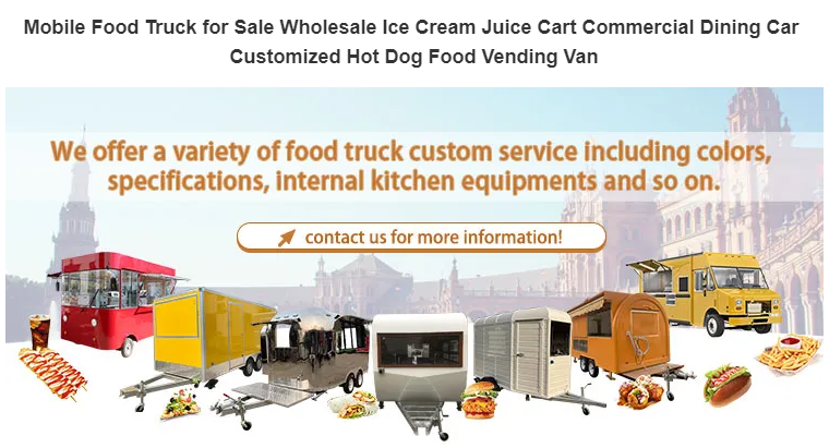 Fully Equipped Concession Street Mobile Food Truck for Multifunctional Fast Food Trailer