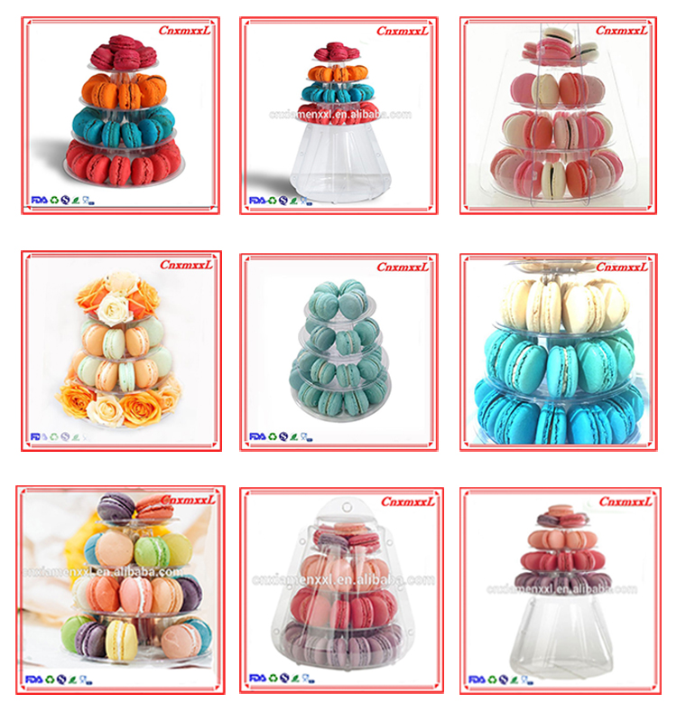 4 tier macaron display tower stand for french macaron