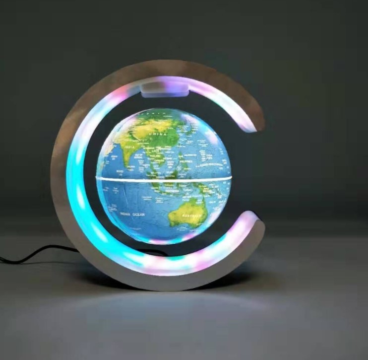 G shape Hover Table Lamp, Globe Creative Gifts Magnetic Levitation Globe 6inch 7inch