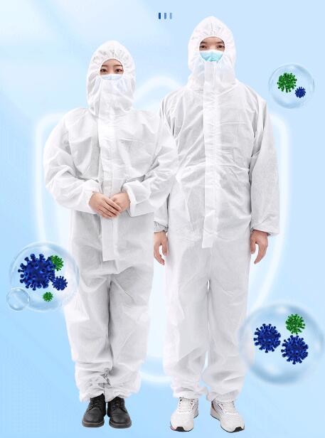 Non Toxic Non Woven Disposable White Lab Coats with Elastic Cuff