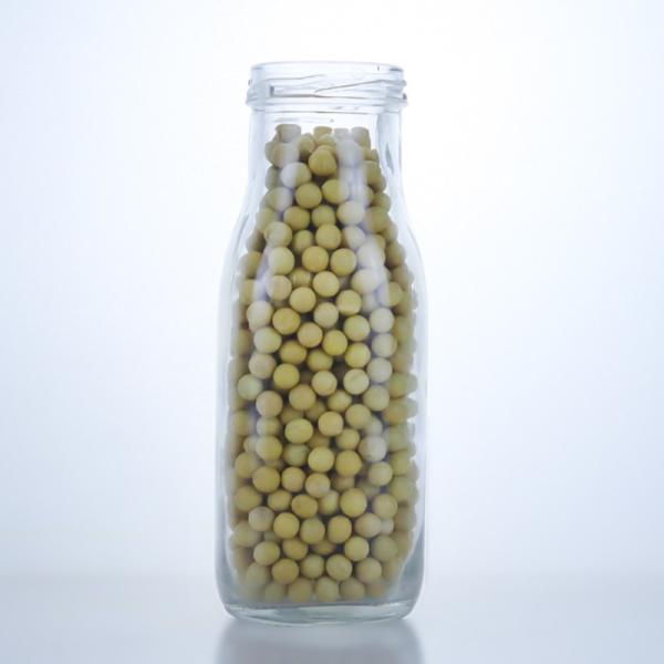 Glass Collar Stopper Cap 250ml 330ml Empty Round Bottle for Juice Tea Coffee
