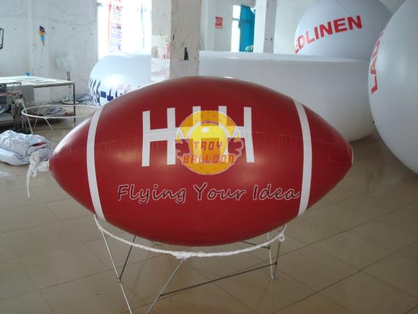 Red Inflatable Advertising Sport Rugby Ball Balloons with total digital printing