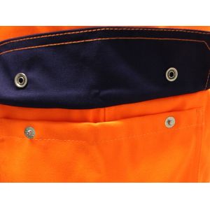 Man 250GSM CVC Reflective Working Bib Overalls With Adjustable Braces Clasps