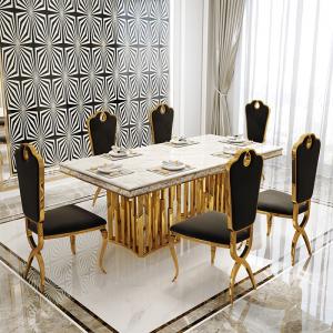  Marble Oversize Dining Table Luxury Rectangle Shape Medium Size Manufactures