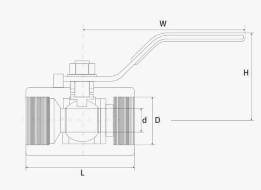 1PC Stainless Steel Ball Valve with Handle CF8/CF8m