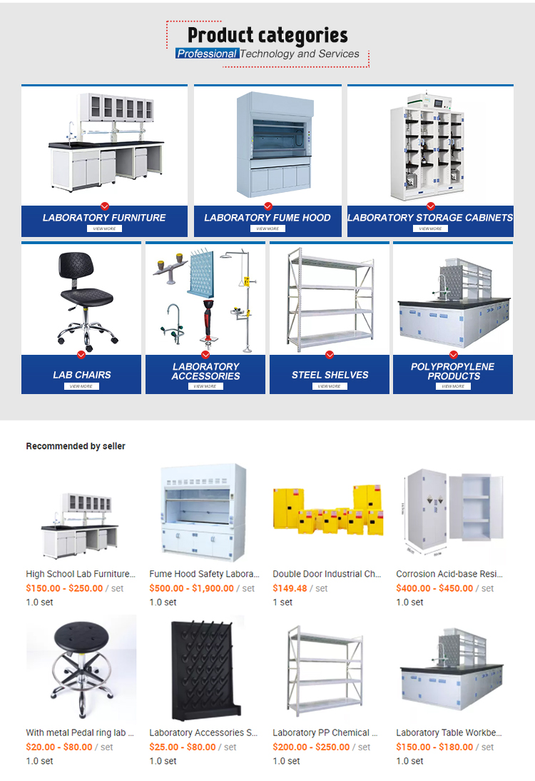 Adjustable Height Lab Bench Table , Anti Alkali Hospital Laboratory Furniture