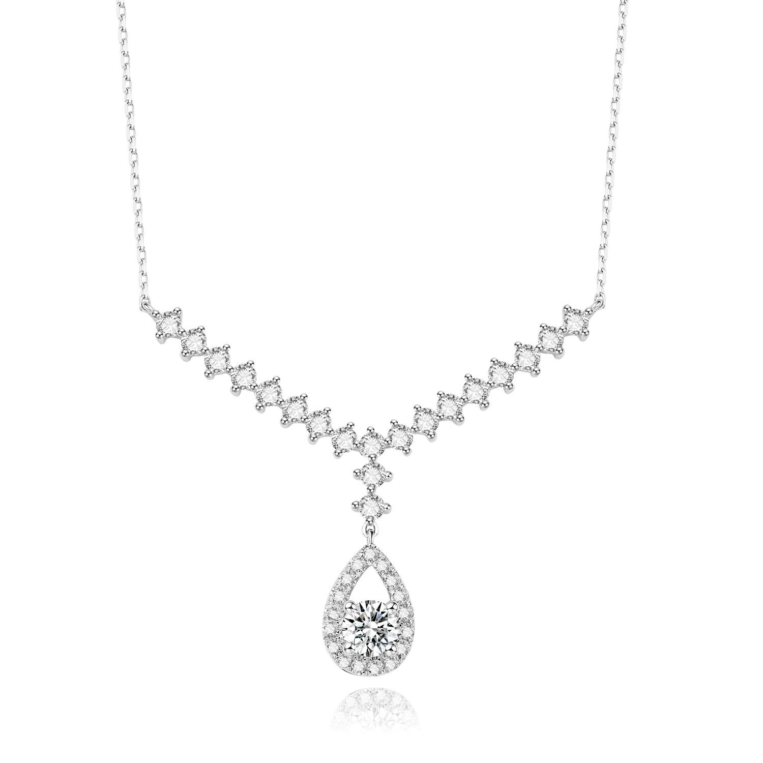 Fashion Style 18k Gold Lab-Grown Diamond Pendant Beautiful Pendant White Diamond jewelry Round Shape Pendant