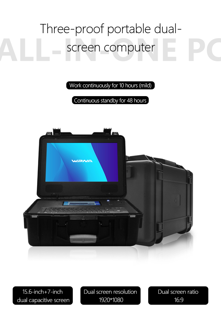 NFC 1D 2D Barcode Scanner Rugged Custom Computer 15.6inch With 13000mah Battery