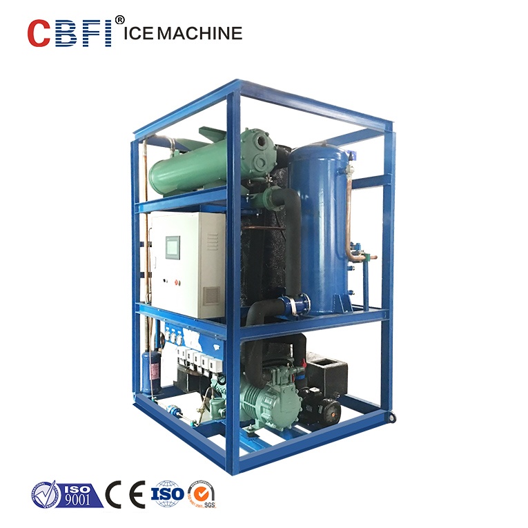 R404A Refrigerant 5 Ton Tube Ice Machine With Stainless Steel Evaporator