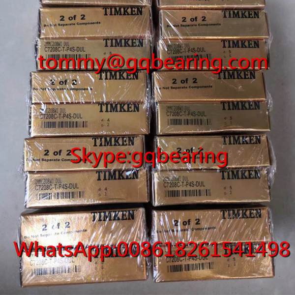 TIMKEN B7208C-T-P4S-DUL Super Precision Angular Contact Ball Bearing 40x80x18mm Contact angle 15 degree