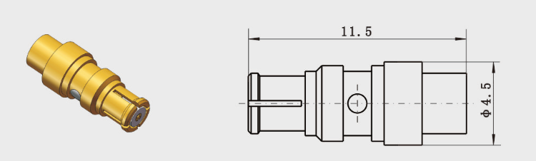 Female Straight Cable 50Ohm SMP RF Connector