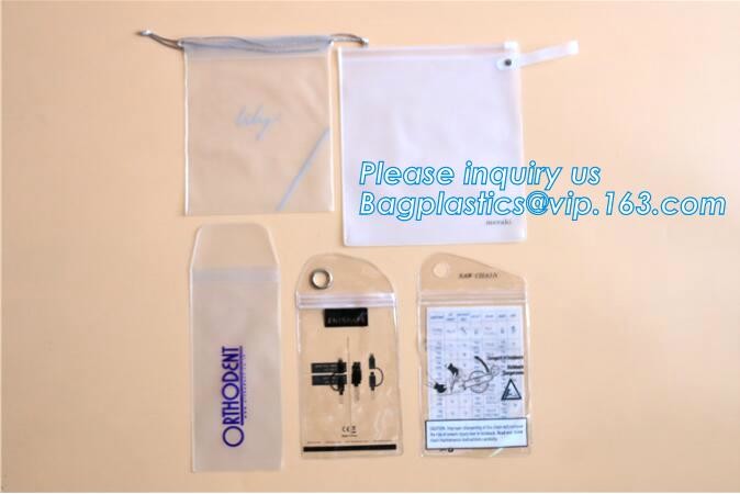 Promotional Slider Zipper Bags Tote Travel Toiletry Kit Toiletry Frosted